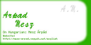 arpad mesz business card